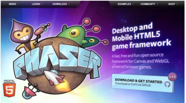 Figure 2-3-F1: Phaser Game Engine 