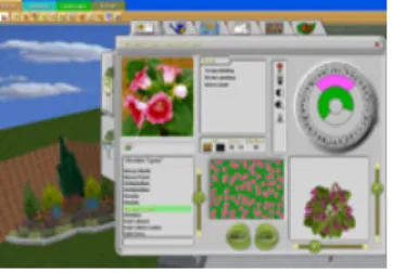 Figure 9:  Flowers library from  Combo 3D land  program. 