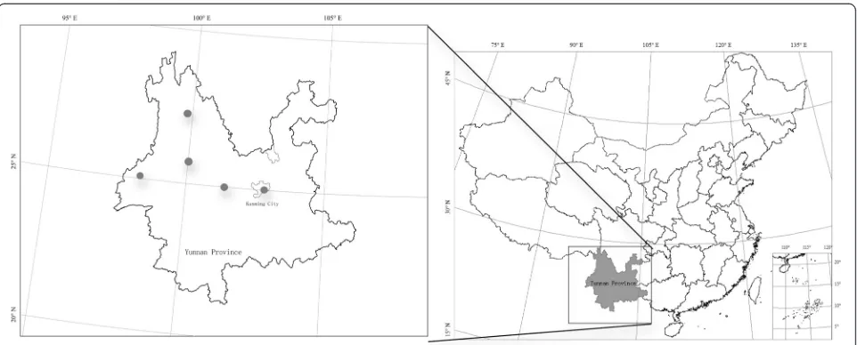 Table 1 Sites to investigate Camellia reticulata in Central andWestern Yunnan Province