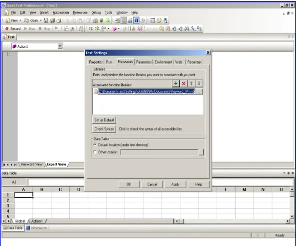 Figure 2: Associating Framework File 