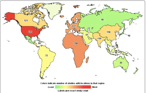Fig. 3 Map of interventional studies on the topic of maternal health—those registered with ClinicalTrials.gov