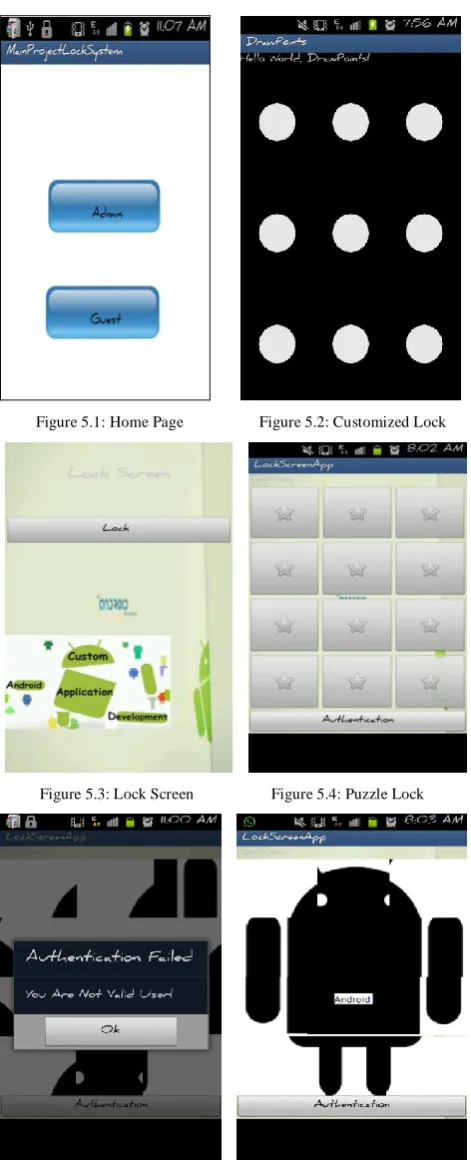 Figure 5.9: Home Page of Guest Mode            Figure 5.10: App locker   