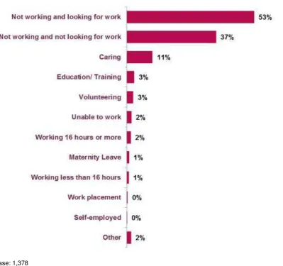 Figure 3.6: Employment status in the four weeks before starting on the 