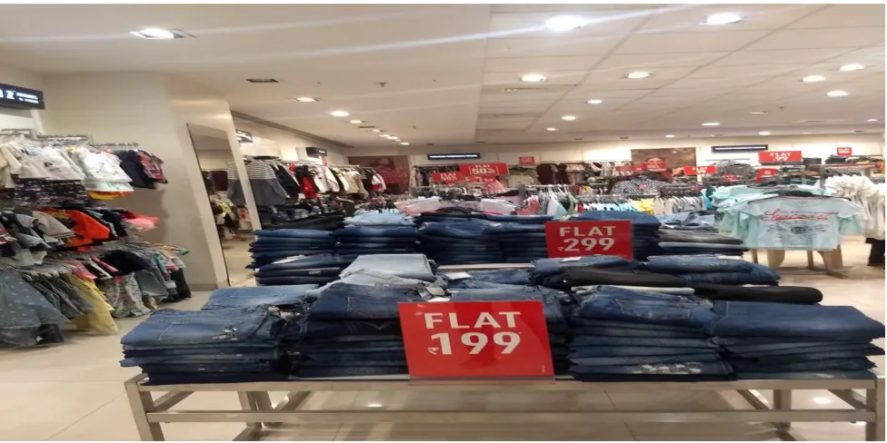Fig 4: shows the display of new arrival in Reliance Trends 