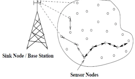 Figure 2: A distributed wireless sensor network (DWSN) architecture 