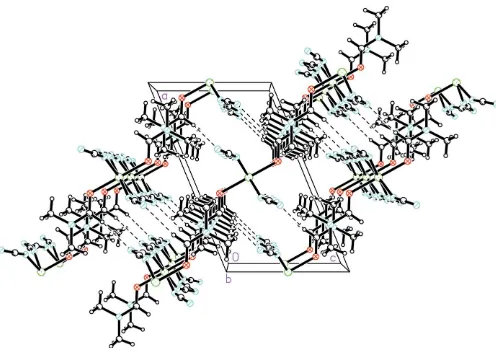 Figure 1Part of the polymeric structure of (I), with displacement ellipsoids drawnat the 50% probability level