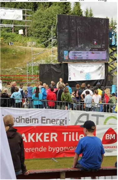 Figure 7: Stadium screen on WOC 2010 