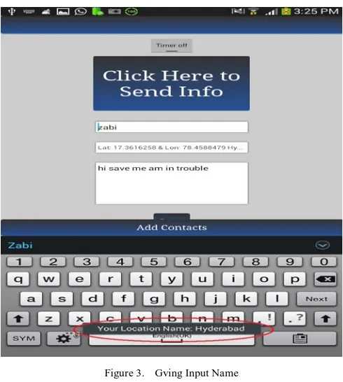 Figure 3.  Gving Input Name 