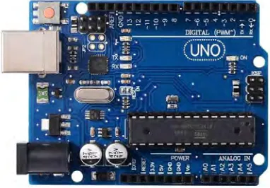 Figure 2.3 shows the Arduino UNO board in the next page. 