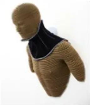 Figure 2: Researchers in Lab4Living assess the comfort of the snood  