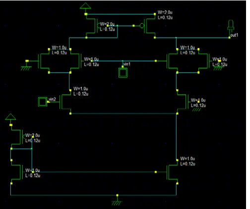 Figure 3: layout of Gilbert cell 