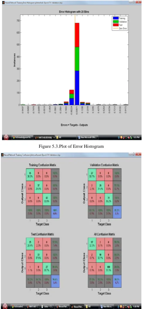 Figure 5.3.Plot of Error Histogram 