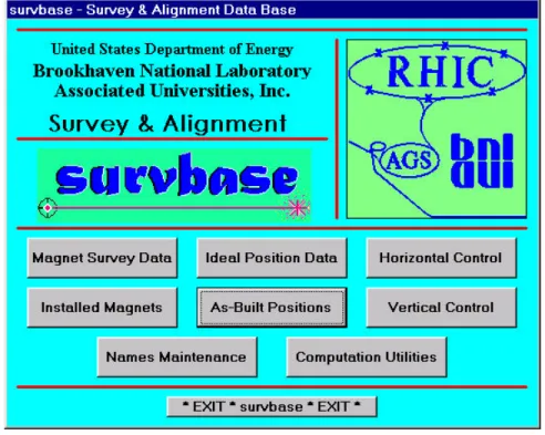 Figure 1. – SurvBase main form.