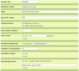 Fig. 3.  Sample quiz questions. 