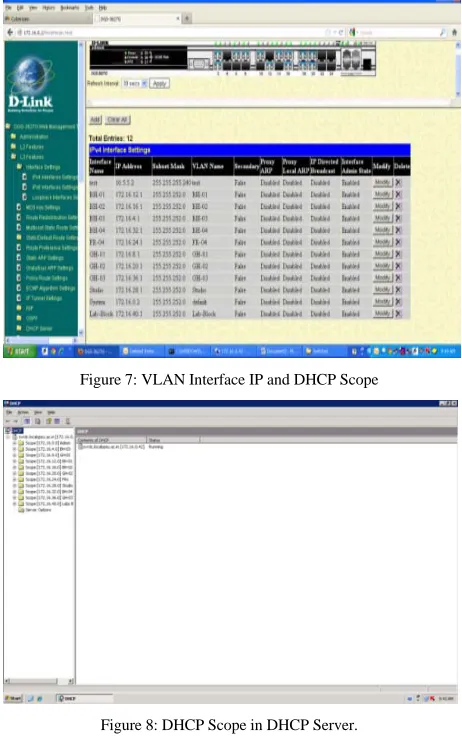 Figure 8: DHCP Scope in DHCP Server. 