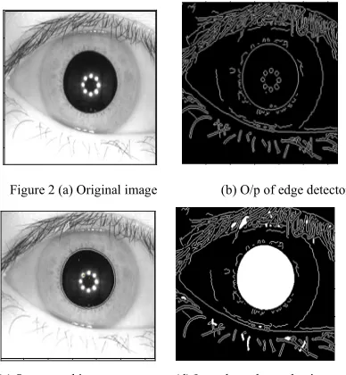Figure 2 (a) Original image                   (b) O/p of edge detector  