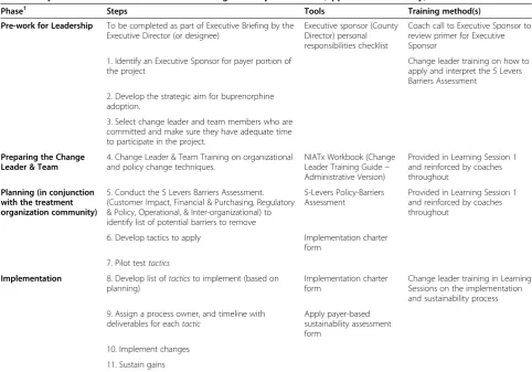 Table 1 Payer intervention model of the advancing recovery framework (applied in Arm 2 only)