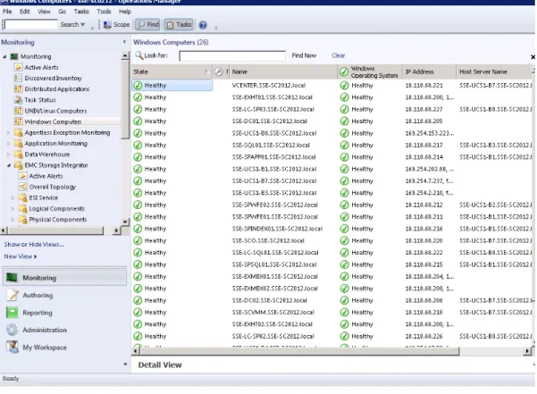 Figure 4 shows the ESI Management Packs loaded and available in SCOM. 