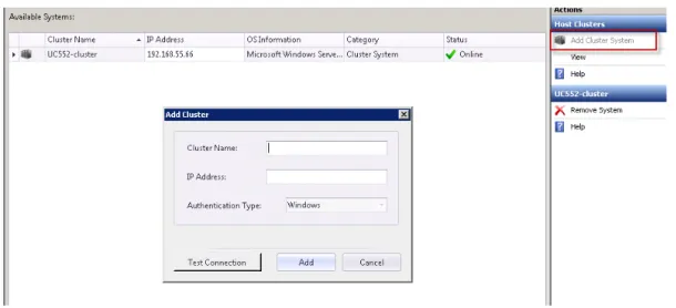 Figure 9 shows the ESI user interface when adding a cluster node. 