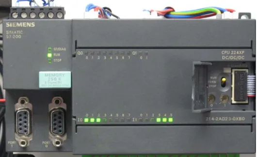 Fig 3: Micro PLC with Finger Safe IP20 Case, Diagnostic LEDs, Run/Stop  Switch and Removable Terminal Blocks 