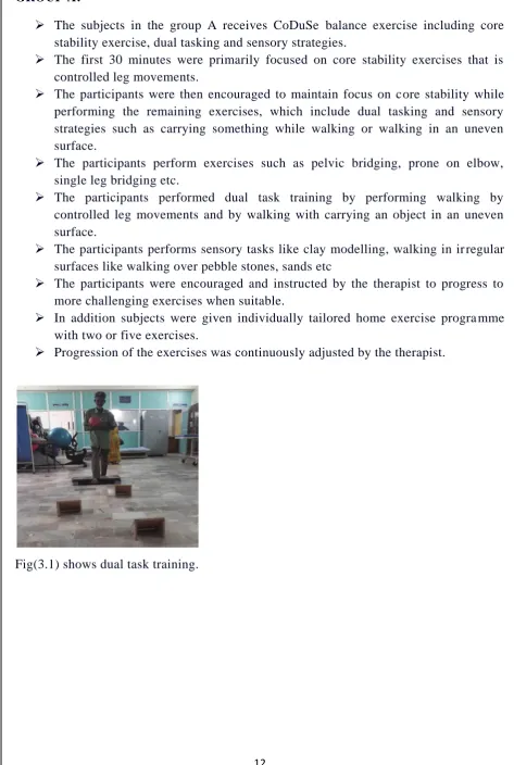 Fig(3.1) shows dual task training. 