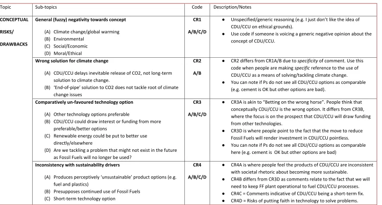 Table S2. The full final coding manual for CDU interviews. 