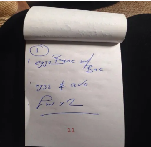 Figure 1 The order pad 