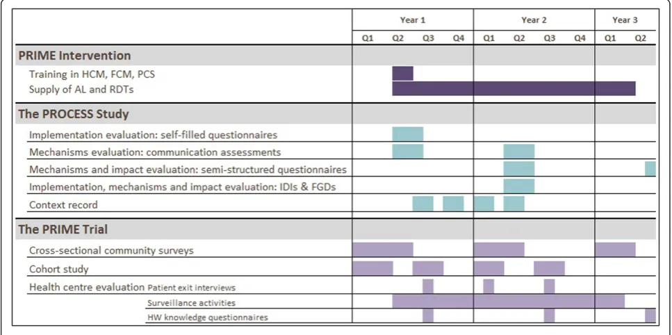 Figure 1 Timeline of activities for the ACT PROCESS study.