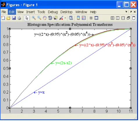 Figure 1.   Histogram Specification: Higher Order Polynomial Functions 