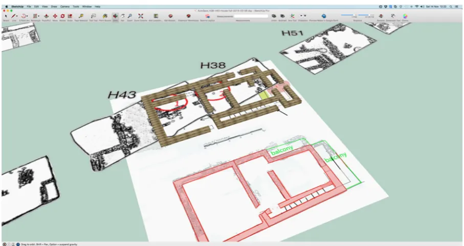 Figure 7 : Registered scale drawings and foundation modelling. 
