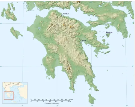Figure 1: The location of Early Helladic Helike in the Peloponnese. 