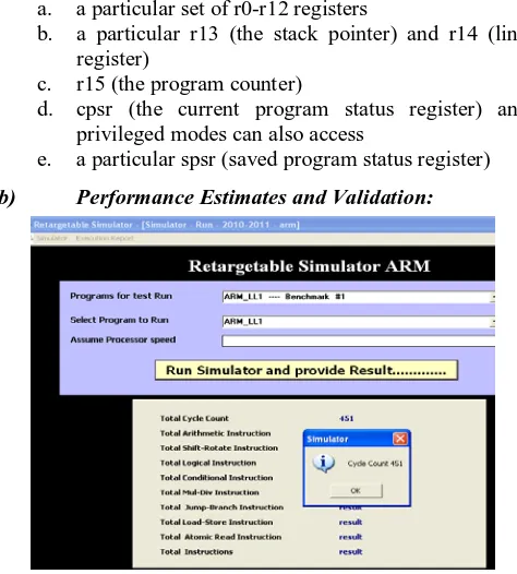 Figure. 8. Comparative analysis of SIM-A and arm based KEIL software for cycle count 
