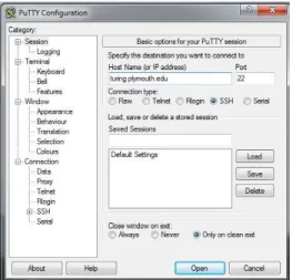Figure 1: What does PuTTy look like?