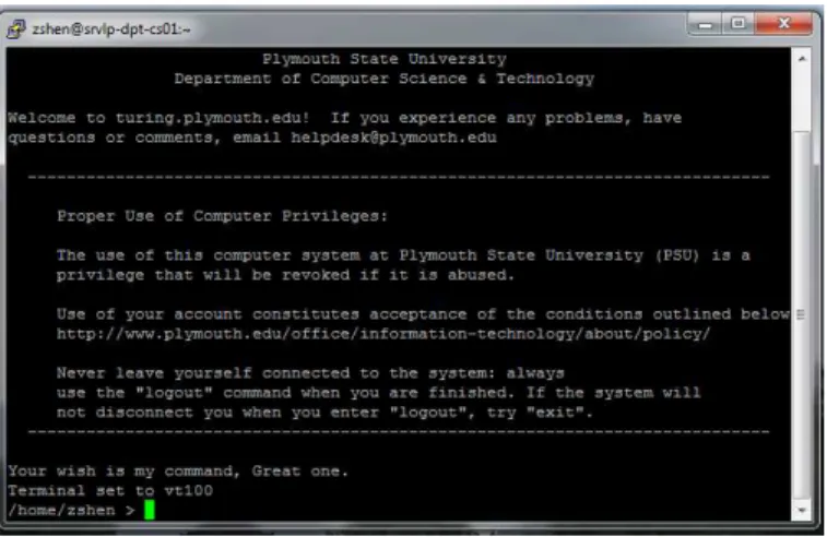 Figure 2: How to log into turing?