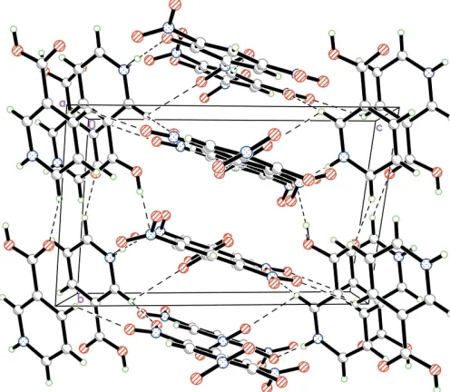 Figure 2Kutoglu, A. & Scheringer, C. (1983). Acta Cryst. C39, 232–234.Packing diagram for (I), viewed down the a axis