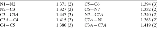 Table 1Selected bond lengths (A˚ ).