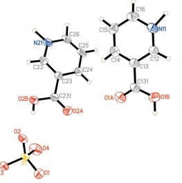 Figure 2The packing of the molecule, viewed down the b axis, with hydrogen