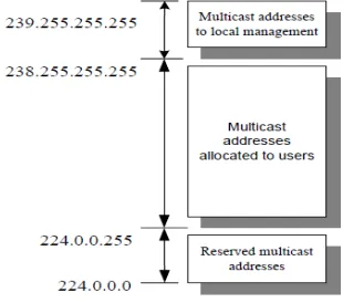 Figure 2: Allocation of Multicast Addresses to users 