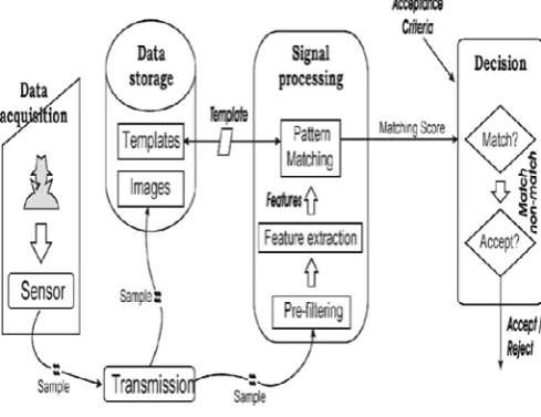 Figure 1: - Structure of a Biometric System 