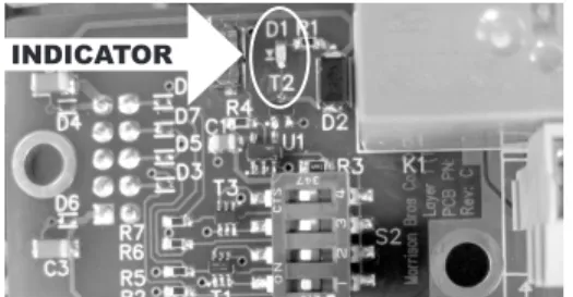Figure 13 - Location of the Output Board Indicator