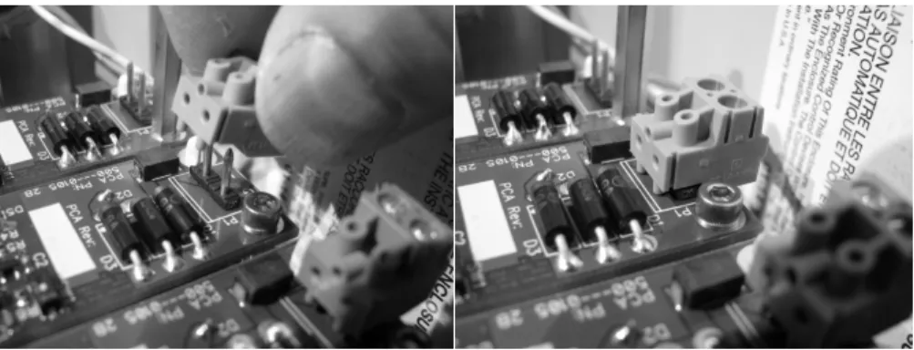 Figure 3 Plug the Channel Input Connector onto the Channel Input Pins of the Alarm Circuit Board e