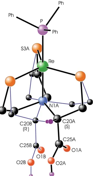 Figure 1The structure of one of the two disordered complexes in (I), showing 30%probability displacement ellipsoids.