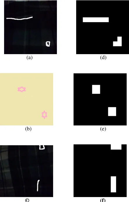 Figure 6. The image taken by the web cam of blanket and defect is created on that and detected texture defects