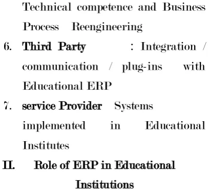 Fig No. 1: Environment of Educational ERP 