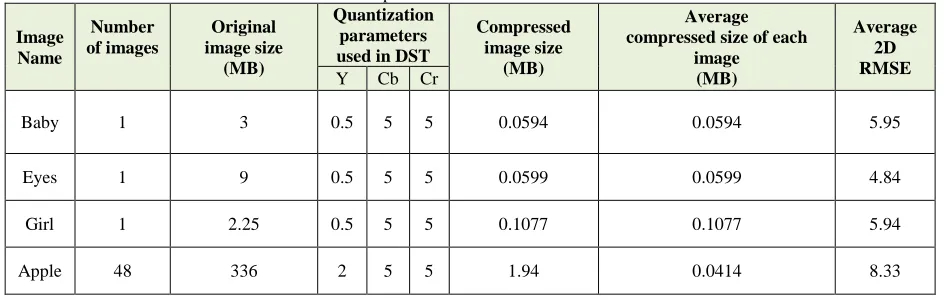 Figure 8: Compressed images by JPEG and JPEG2000 at equivalent compressed file sizes as with our approach