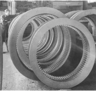 Fig. 3 Cast tooth internal gears. Weights up to 1633 kg (3600 lb). Source: Ref 3