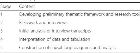 Table 1 Study process