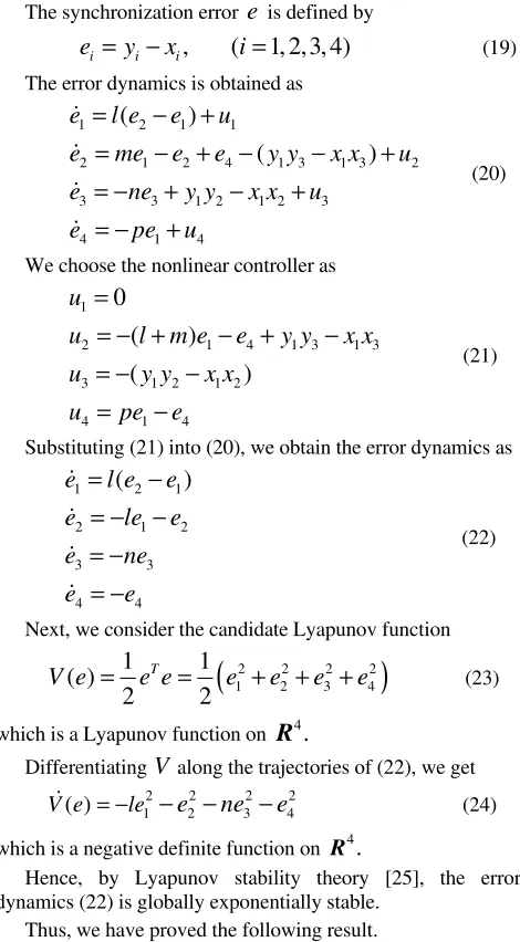 Figure 4 shows that synchronization between the states of 