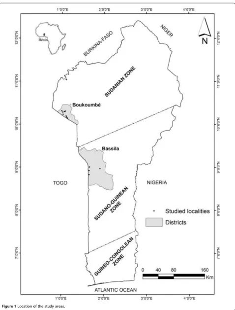 Figure 1 Location of the study areas.