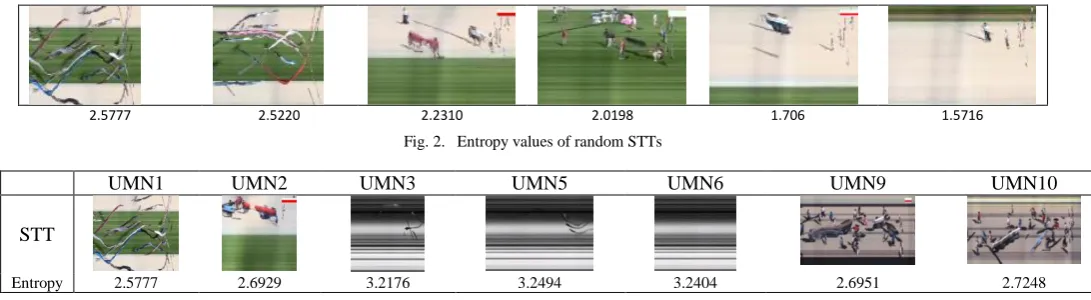 Fig. 2. Entropy values of random STTs 